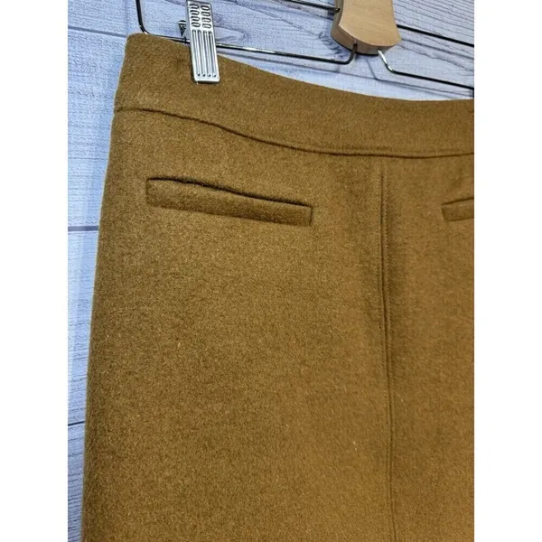 LOFT Wool Blend A-Line Mini Skirt Brown Sz 2 - Image 4