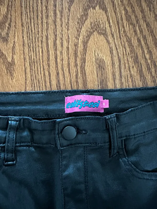 Edikted Luna Leather Pants - Image 2