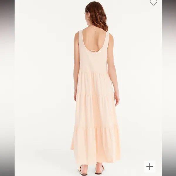 J. Crew Broken-In Jersey Tiered Maxi Dress periwinkle size small - Image 2