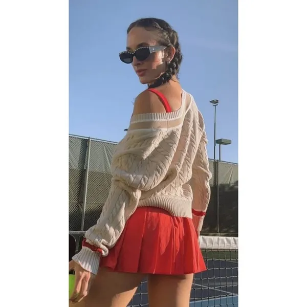 FREE PEOPLE Movement Swing Of Things Skortsie in Hibiscus Size Medium NWT - Image 4