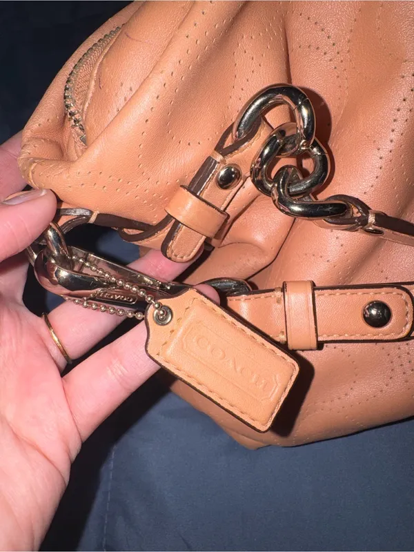 Coach Brooke Perforated Leather Convertible Hobo / Shoulder Bag — Style F16908 - Image 2
