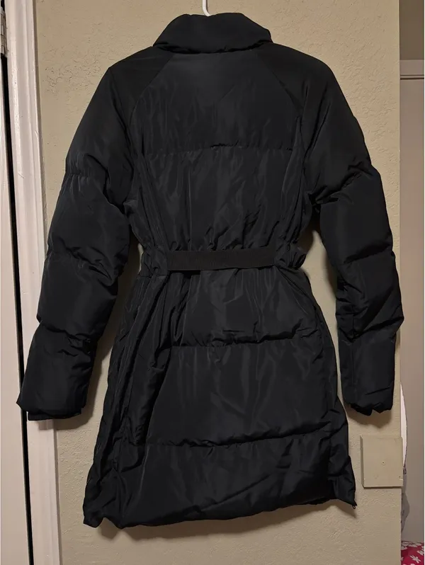 Fabletics Women's Black Puffer Coat with Belt Size S - Image 5