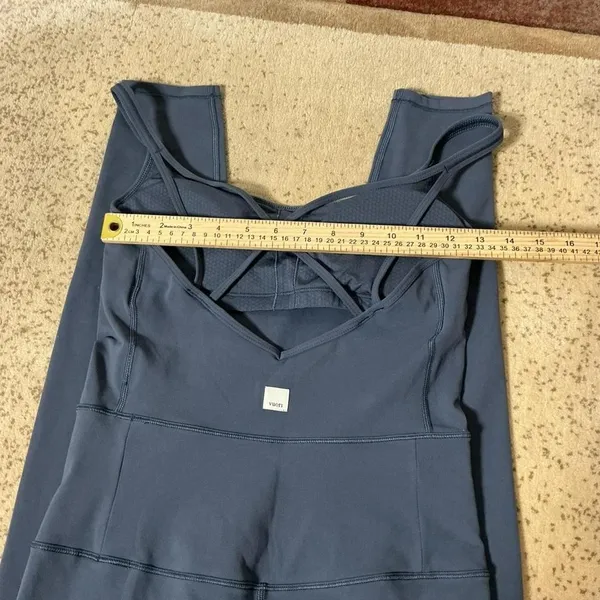 Vuori Mindset‎ Jumpsuit Blue Strappy Back Yoga Bodysuit VW485 Womens S - Image 6