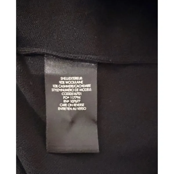 Alice + Olivia Base‎ Black Wool Cashmere Cowl Neck Draped Sweater Tunic Large L - Image 7