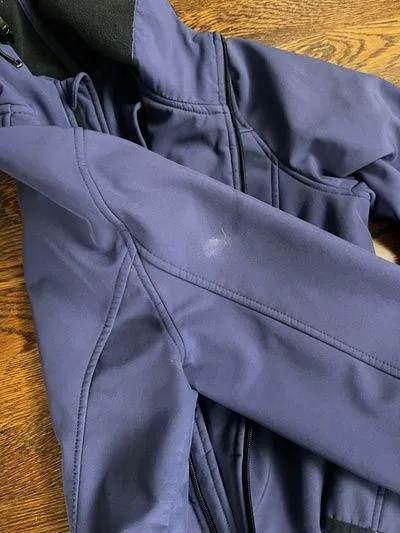 Blue Rain Jacket With Hood - Image 5