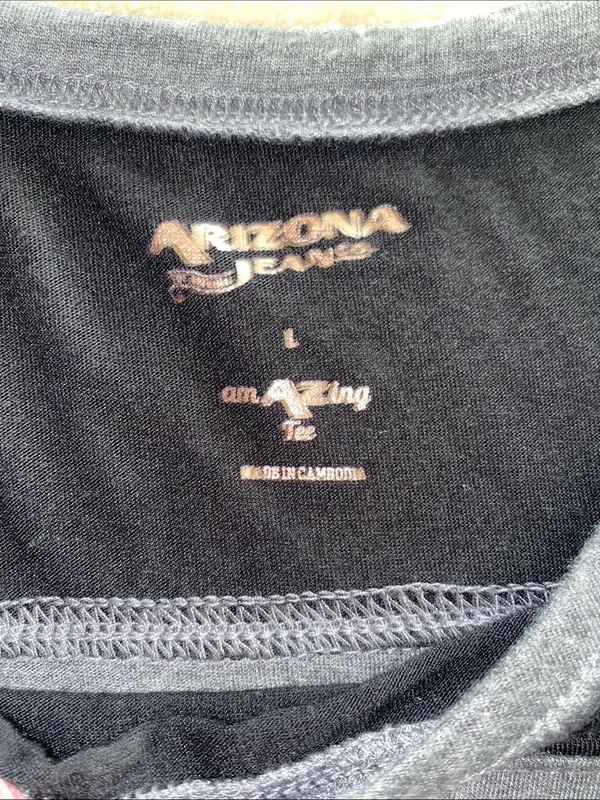 Arizona Jean Company super soft Gray and Black Three-Quarter Sleeve Top - Image 2