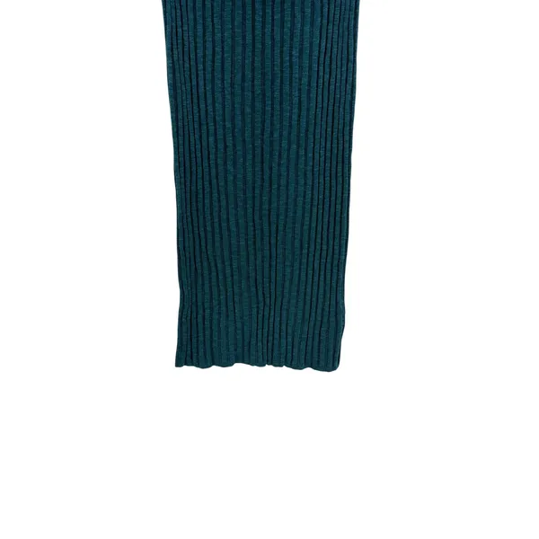 Free People FP Beach Veda Rib Knit Maxi‎ Skirt Teal Drawstring Size Medium - Image 5