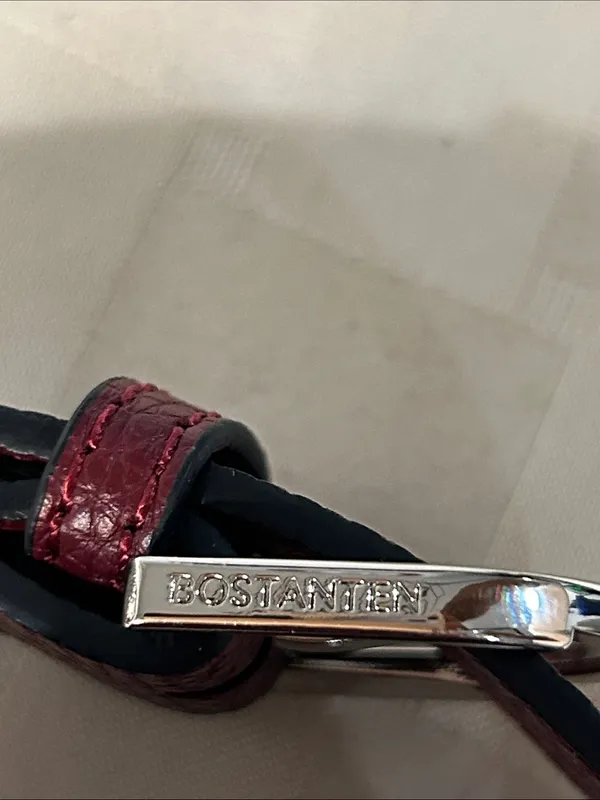 Bostanten maroon
Leather Adjustable Bag Strap with Silver Hardware Red - Image 2