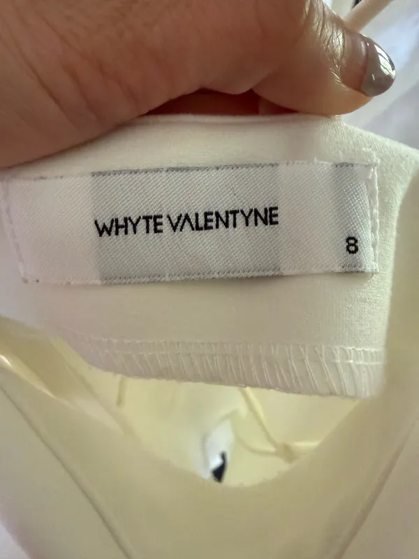 White Strapless Maxi Dress with slit Size 8 - Image 3