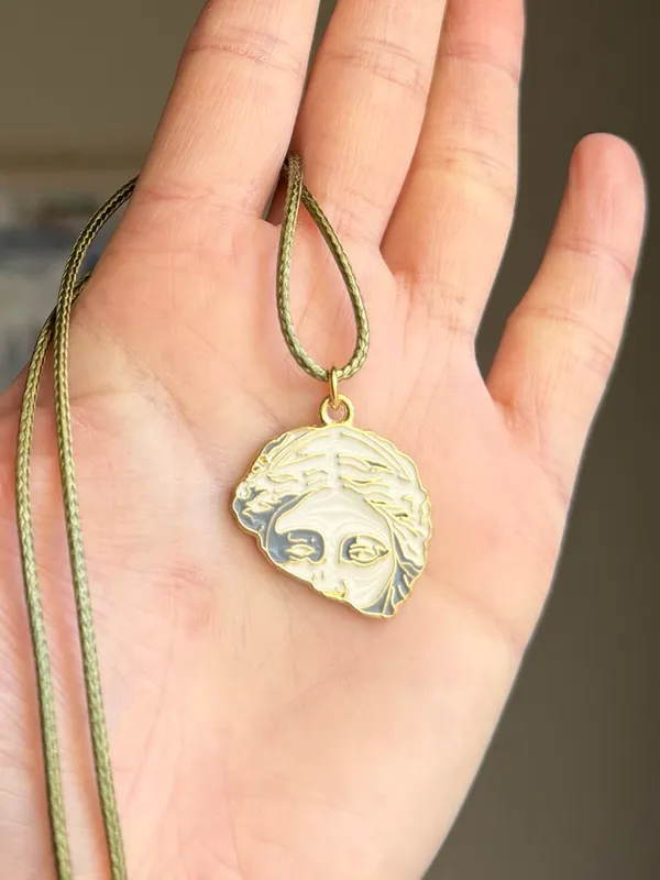 Handmade unique fairy boho vintage chic style necklace🤎🌿 - Image 3