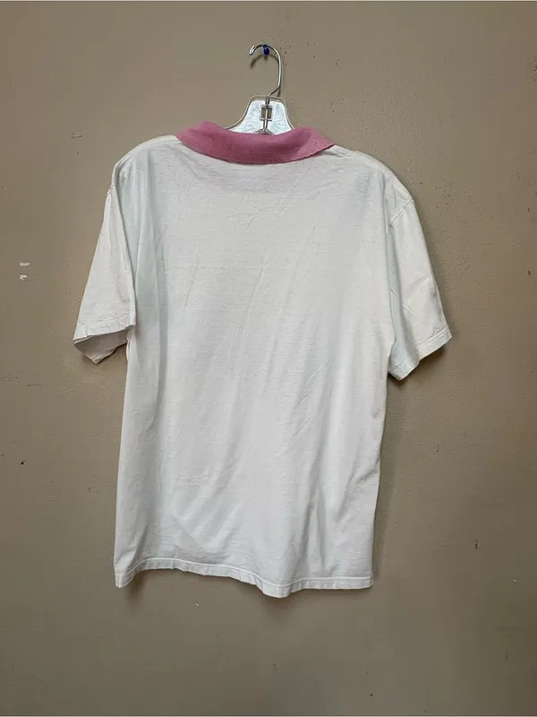 Vintage Grandmacore Floral Peter Pan Collar Tee M USA - Image 2