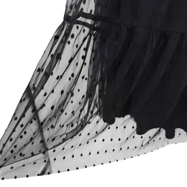 Lulus Black Swiss‎ Dot Tiered Bustier Midi Dress Size XS Whimsigoth Fairy Grunge - Image 13