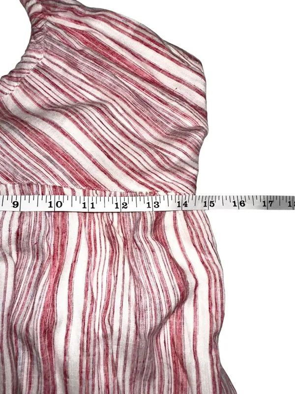 Free People Audrey Halter Red Striped Maxi Dress MEDIUM - Image 8