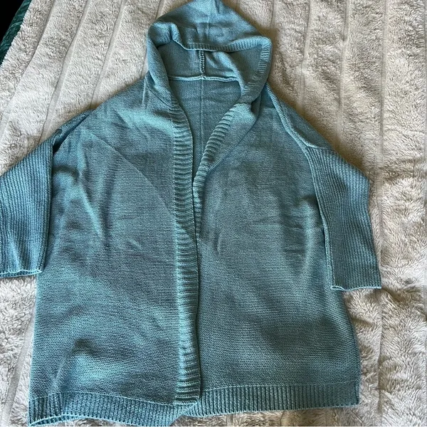 Cardigan sweater NWOT Size Large Blue - Image 3