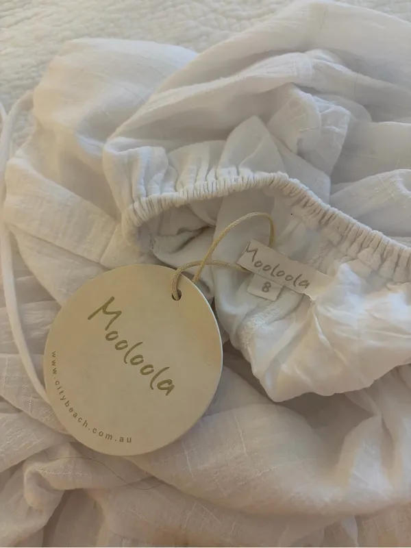 Princess Polly White Spaghetti-Strap Tiered Mini Dress with Sweetheart Neckline - Image 3