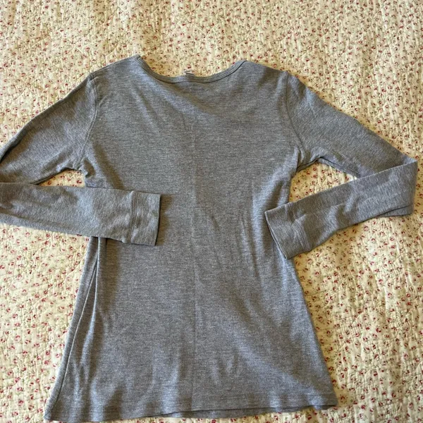 Next Level Apparel Grey thermal shirt - Image 3