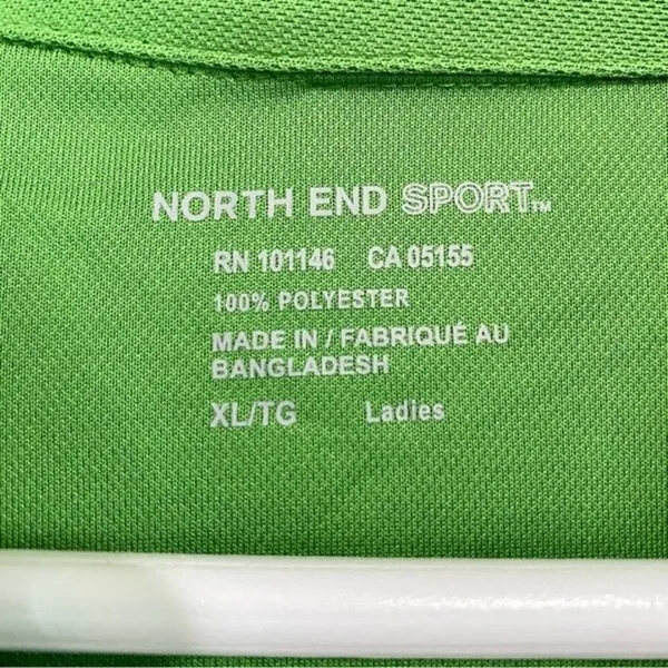 North End Sport Women’s Short Sleeve Moisture Wicking Polo Valley Green XL NWT - Image 5