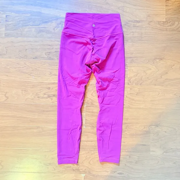 LULULEMON Align‎ High Rise Waist Leggings 25” Berry Pink Purple size 6 - Image 2