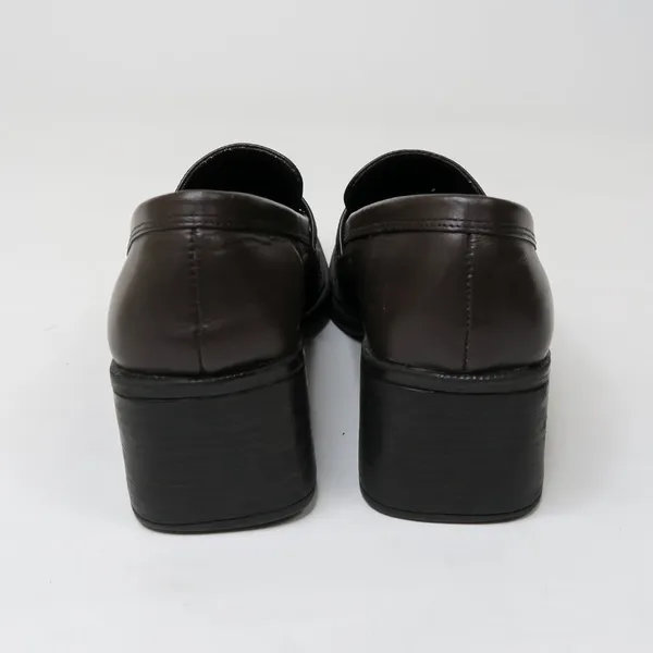 Vintage 90s Mootsies Tootsies Canteen Brown Leather Heeled Loafers - Image 7