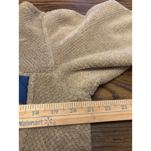PATAGONIA Re-Tool Women's Large Snap T Fleece‎ Soft Pullover Brown/Navy~EUC - Image 9