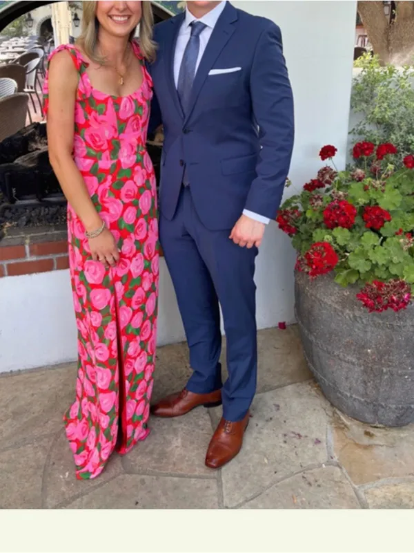 Show Me Your MuMu Willow Pink Floral Tie-Shoulder Corset Maxi Dress - Image 2