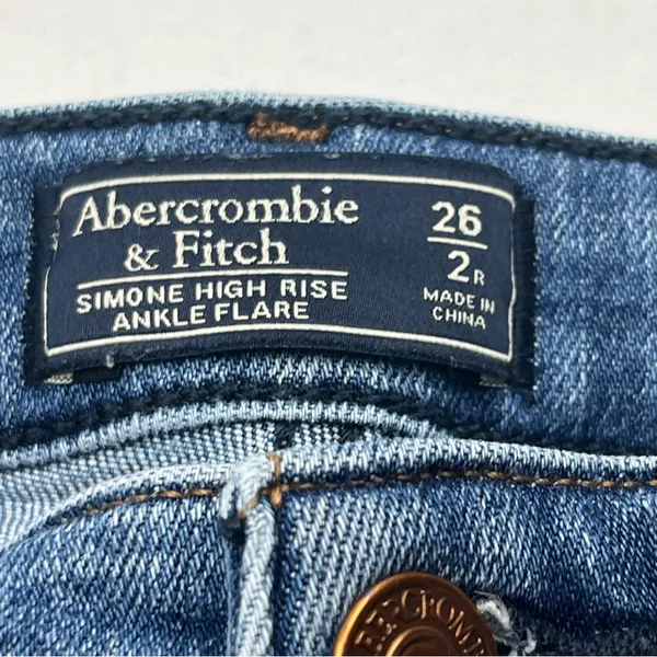 Abercrombie & Fitch Simone High Rise Ankle Flare Womens Size 26 / 2R Denim Jean‎ - Image 2