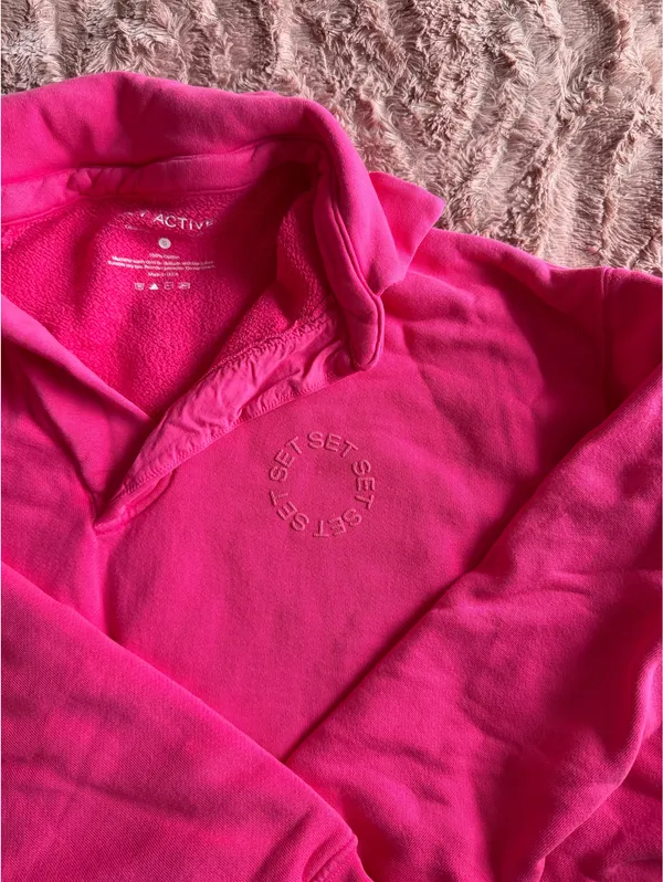 SET ACTIVE Oversized Pink Crewneck - Image 2