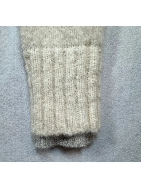 J.Crew Alpaca Merino Wool Cashmere Turtleneck Sweater Ivory Cream Womens Small S - Image 6