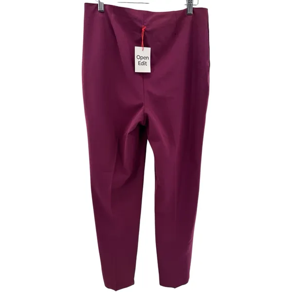 Open Edit Plum Purple‎ Tapered Pants Size Med NWT Career Stretch Workwear Modern - Image 3