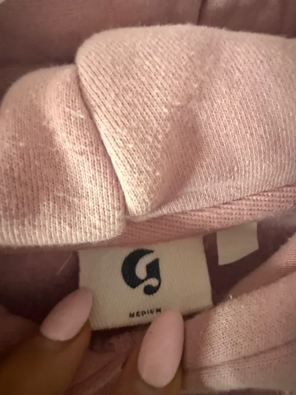 Glossier Hoodie Pink Size M - Image 6