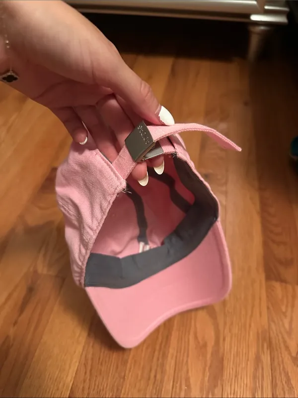 adidas women’s Light Pink Baseball Hat with Embroidered Logo - Image 2