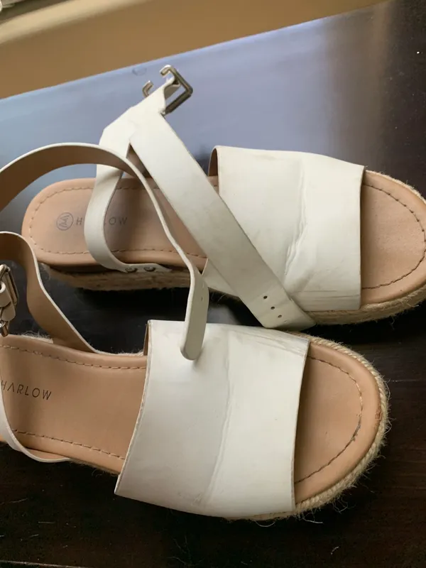 White Harlow Shoes Size 9 - Image 3