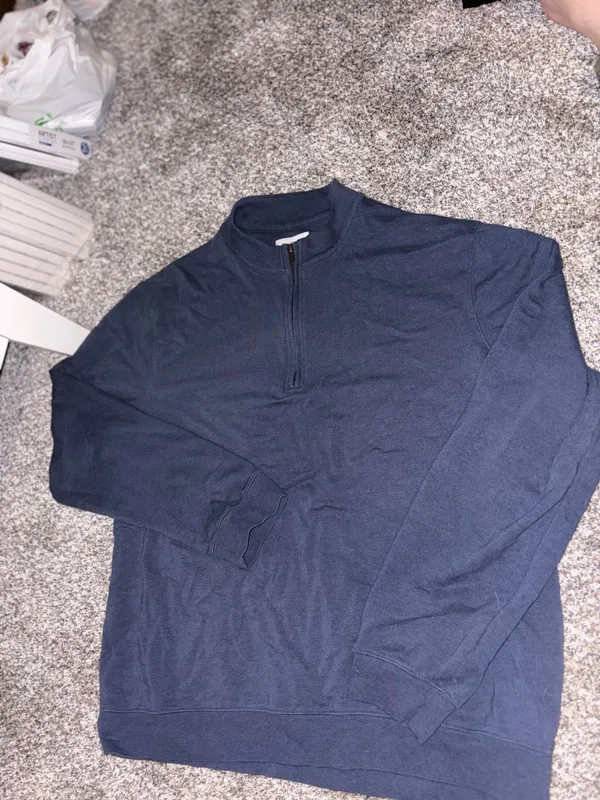Goodfellow & Co Men's Blue Quarter-Zip Sweater - Image 4