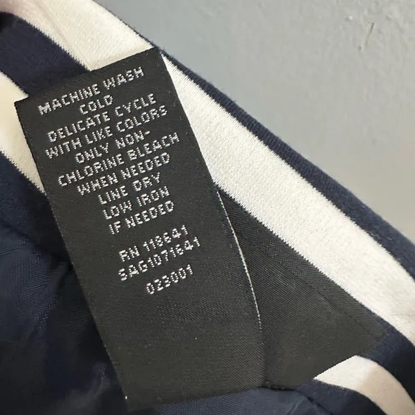 Lane Bryant Navy and White Striped Blazer Moto Zip 18 New - Image 5
