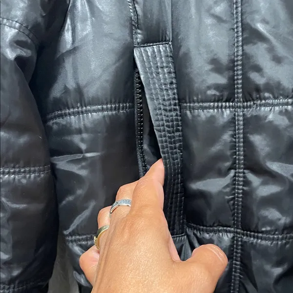 Mango Black Belted Puffer Jacket - Image 4