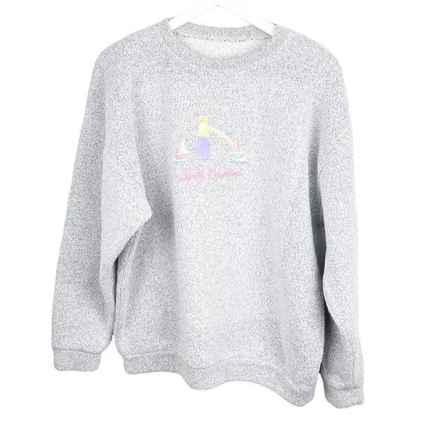 Vintage Retro Embroidered North Carolina Super Soft Grey Crewneck Sweatshirt - Image 3
