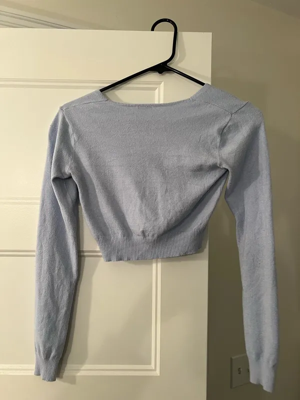 John Galt Cropped Long Brandy Melville Sleeve Top - Image 3