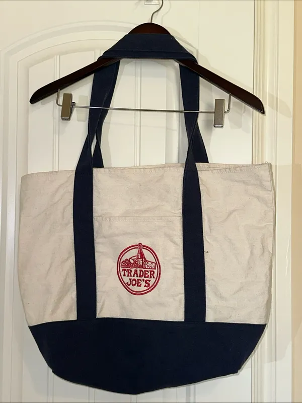 Heavy Duty Canvas Trader Joes Reusable Tote Grocery Bag - Image 2