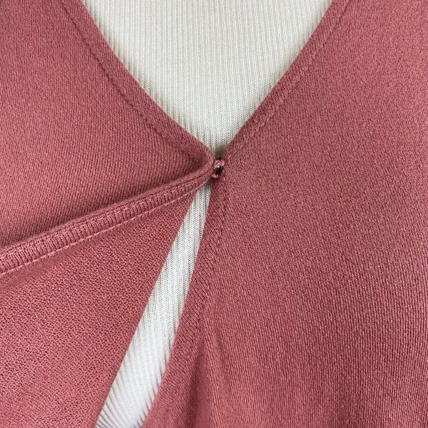Roxy Wrap Dress‎ 8 Pink Mauve Mini Sleeveless V-Neck Tie Rhythm Luck Lightweight - Image 9