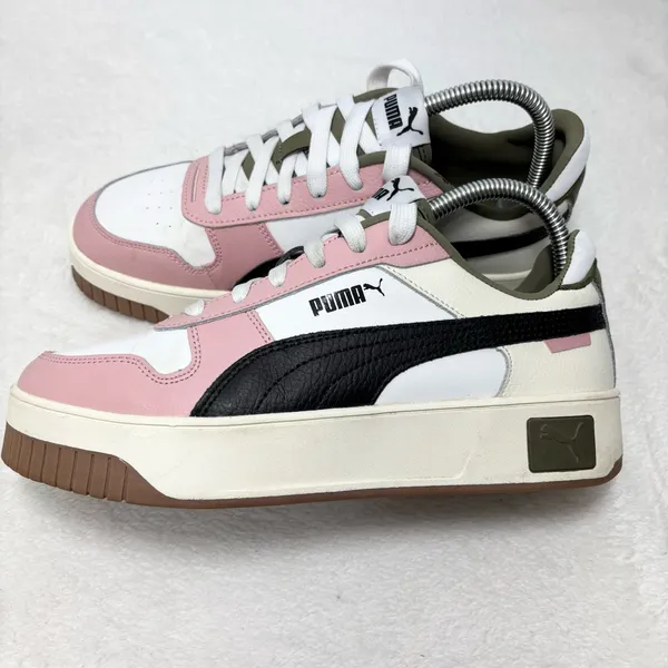 Puma Puma Carina Street Platform Sneaker Pink‎ and White Casual Sneakers size 8 - Image 7