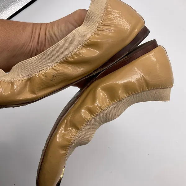 Tory Burch Creamy Beige Leather Ballet Flats‎ - Image 2