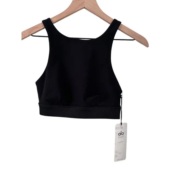 ALO YOGA Alosoft Iconic 90's Bra - Black XS NWT ( SOLD OUT) - Image 4