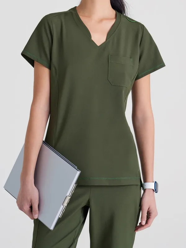 Grey's Anatomy Evolve Sway Tuck-In Top Fern Green size 2XL - Image 2