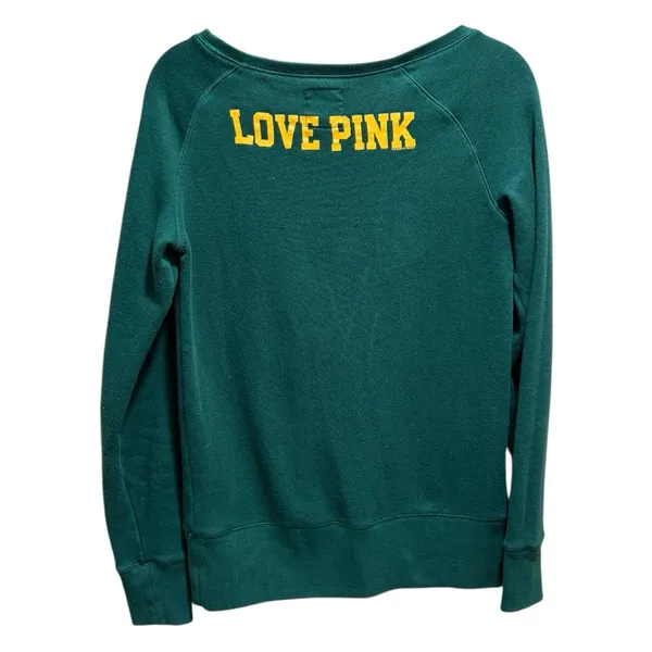 Victoria’s Secret PINK NFL Green Bay Packers LET’S GO PACKE Sequin Sweatshirt XS - Image 6