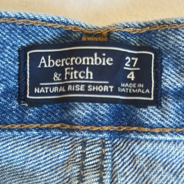 Abercrombie & Fitch Natural Rise distressed denim shorts - Image 2