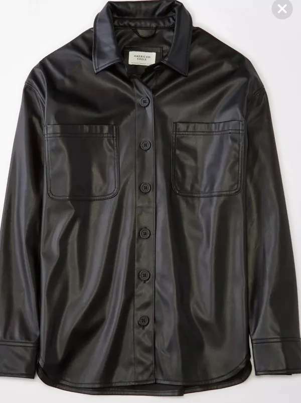 American Eagle Thin Leather Jacket - Image 3