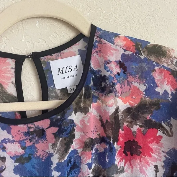 MISA LA Meadow Pleated Juliana‎ Midi Dress Long Sleeve Floral - Image 6