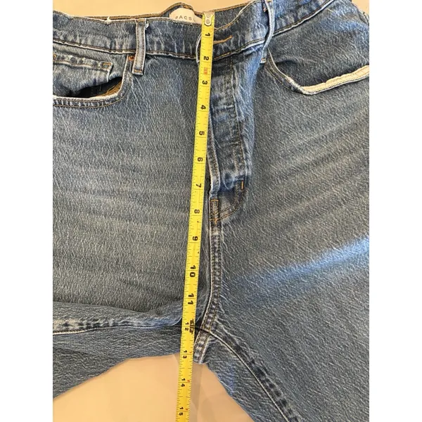 PacSun Stretch Dad Jeans Women’s Size 30/28.5" inseam Ankle Slit Button Fly EUC - Image 5