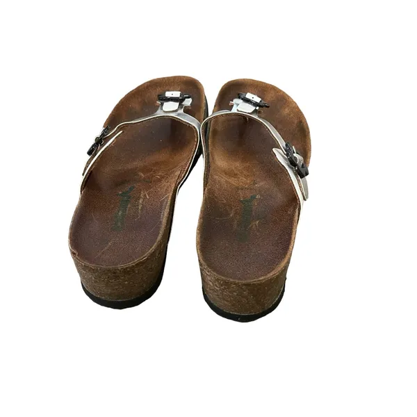 Birkenstock Gizeh Thong Sandals Silver Women Size 6 - Image 5