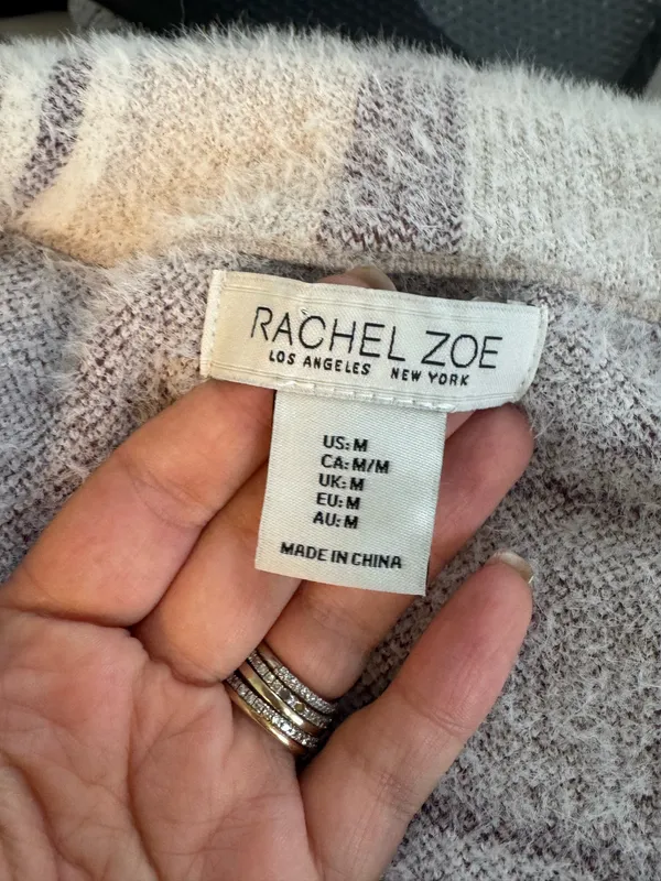 Rachel Zoe Plaid Fuzzy Zip-Up Jacket Size Medium - Image 8